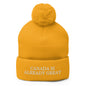 Canada is Already Great Embroidered Knit Pom Beanie - Gold