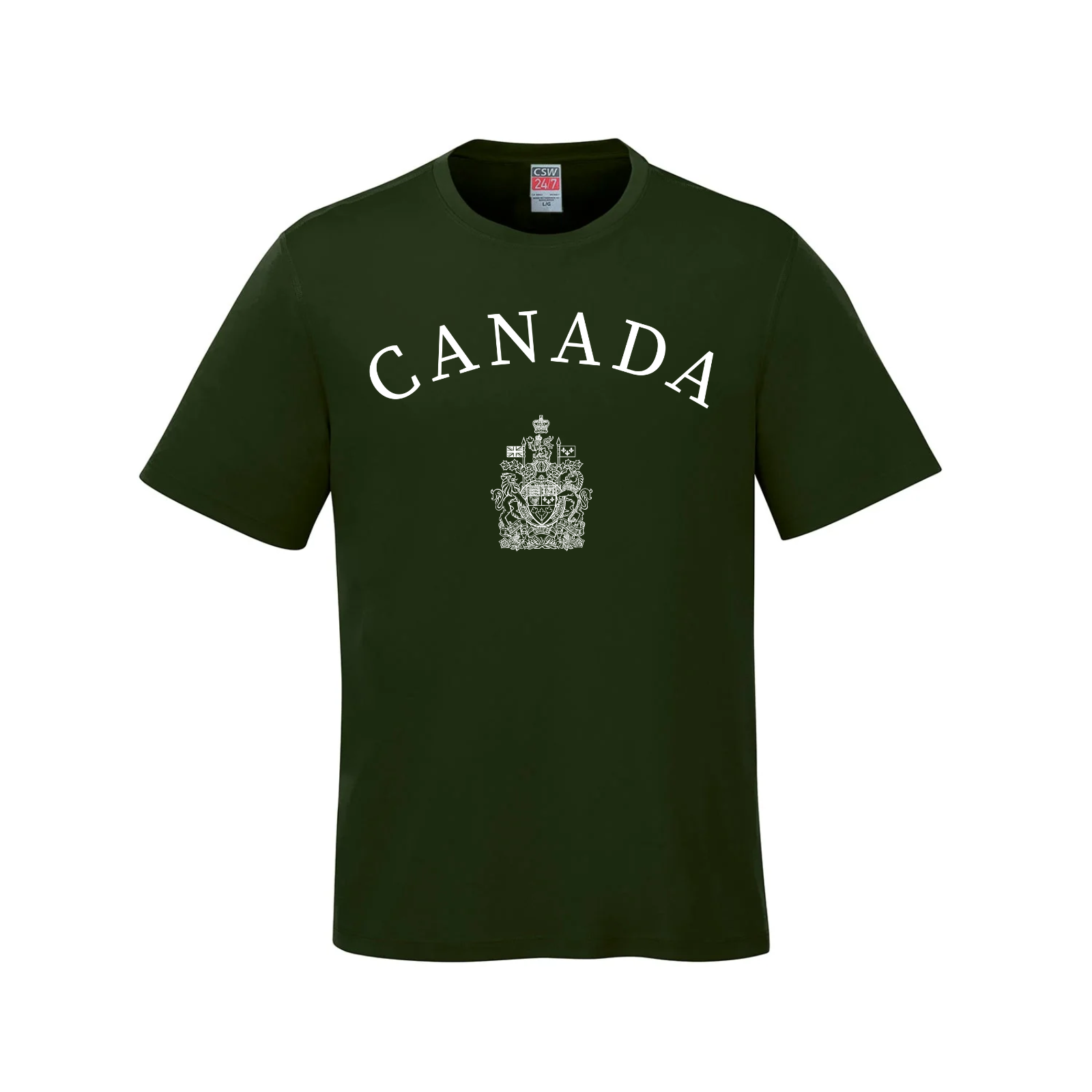 Canada Coat of Arms T-Shirt - Forest Green / XS / Youth - T-Shirt