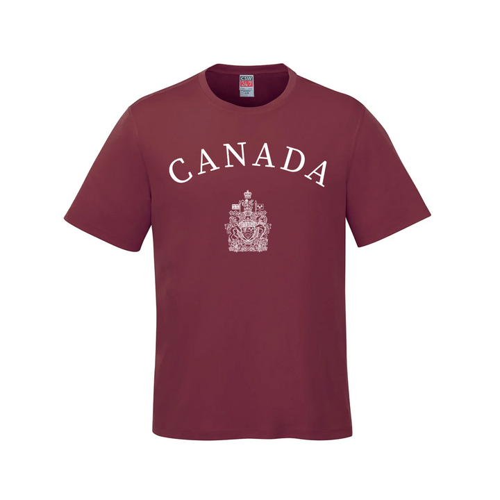 Canada Coat of Arms T-Shirt - Maroon / XS / Youth - T-Shirt