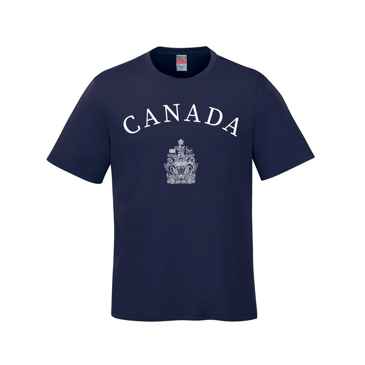 Canada Coat of Arms T-Shirt - Navy / XS / Youth - T-Shirt