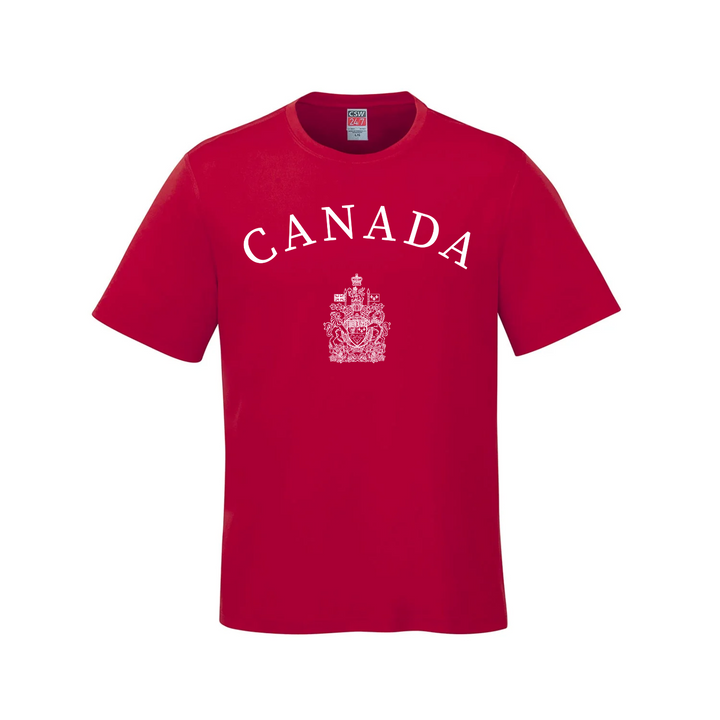 Canada Coat of Arms T-Shirt - Red / XS / Youth - T-Shirt