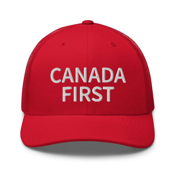 Canada First Five-Panel Retro Trucker Cap - Premium Embroidered Design - Single Unit - Hats