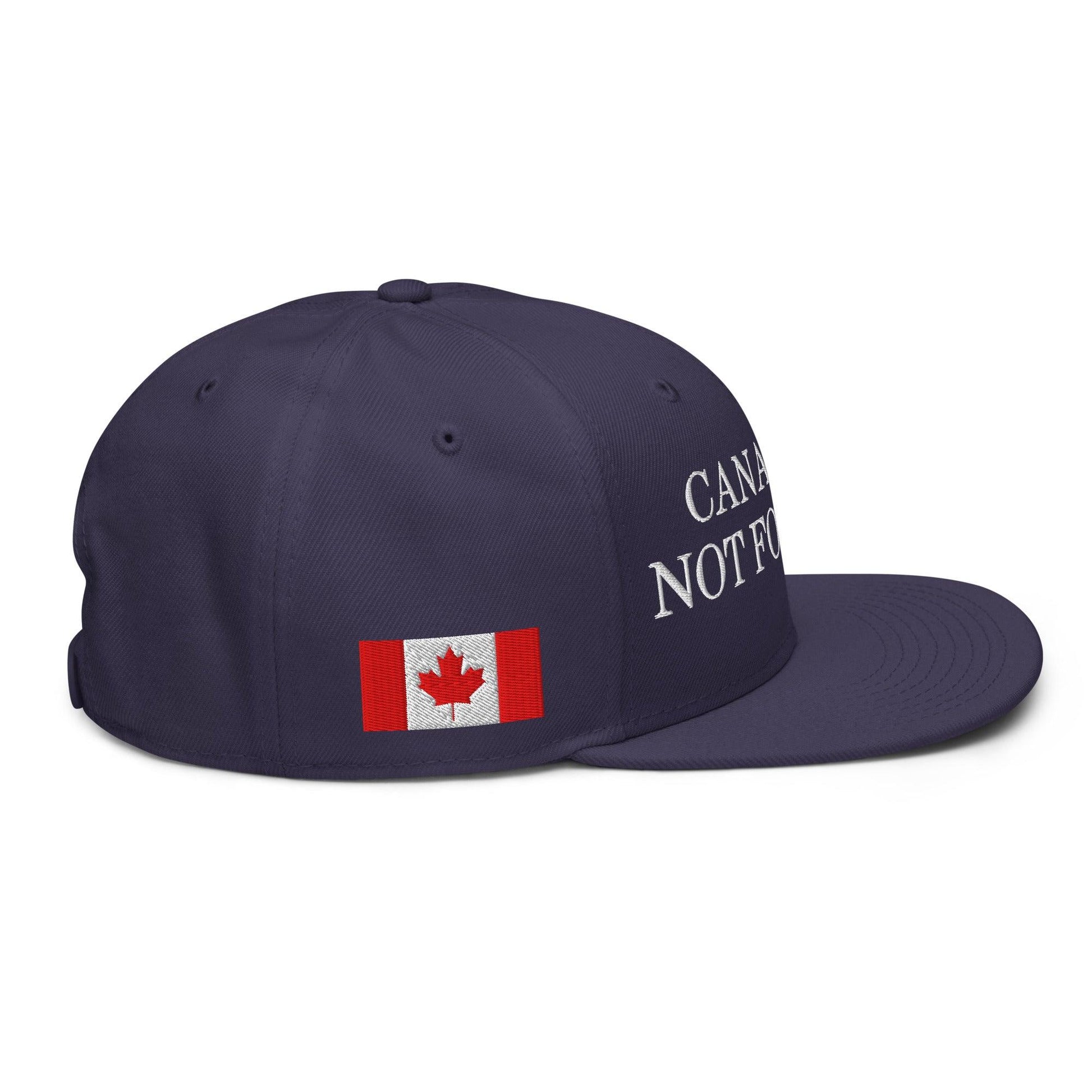 Canada is not for Sale 1867 Flag Embroidered Flat Brim Bill Snapback Hat - Headwear