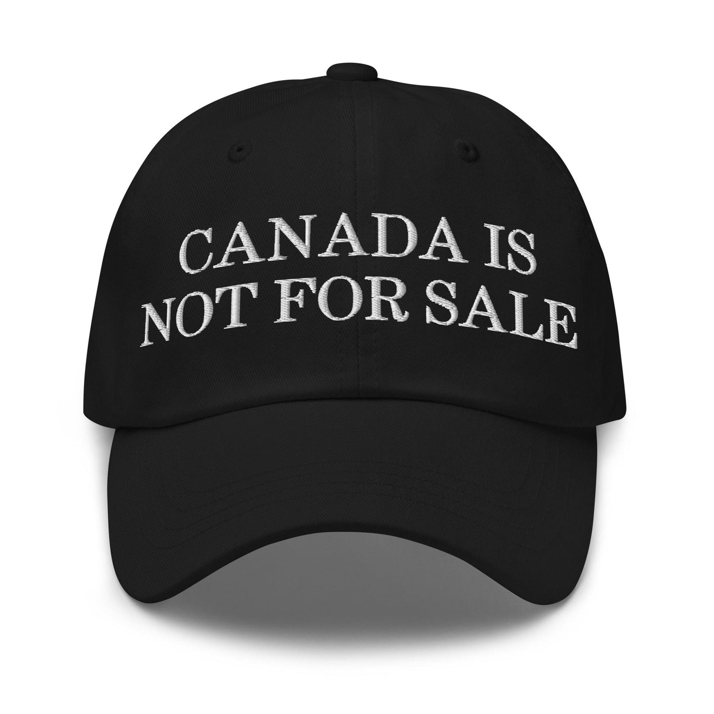 Canada is not for Sale Embroidered Dad Hat - Black - Headwear