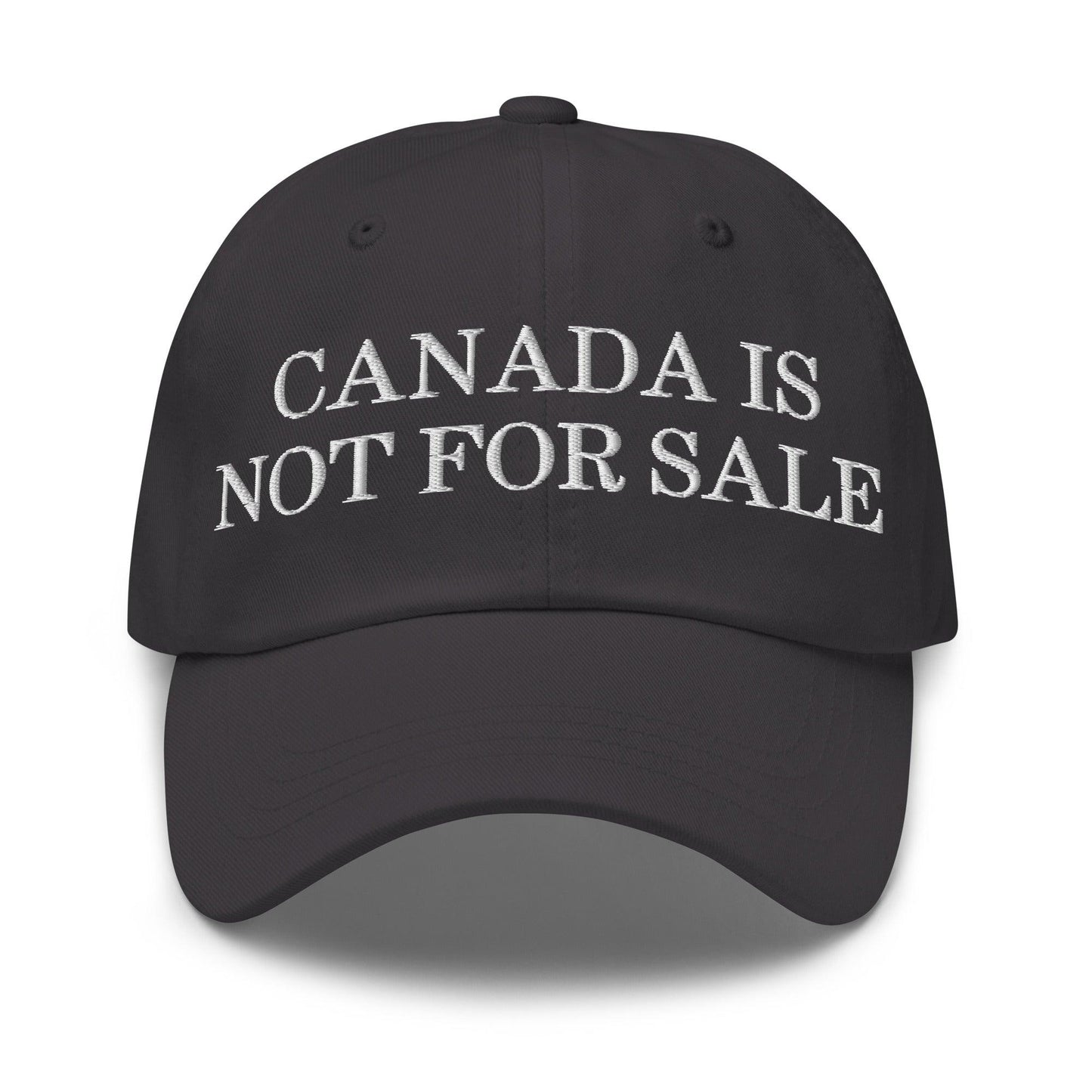 Canada is not for Sale Embroidered Dad Hat - Dark Grey - Headwear