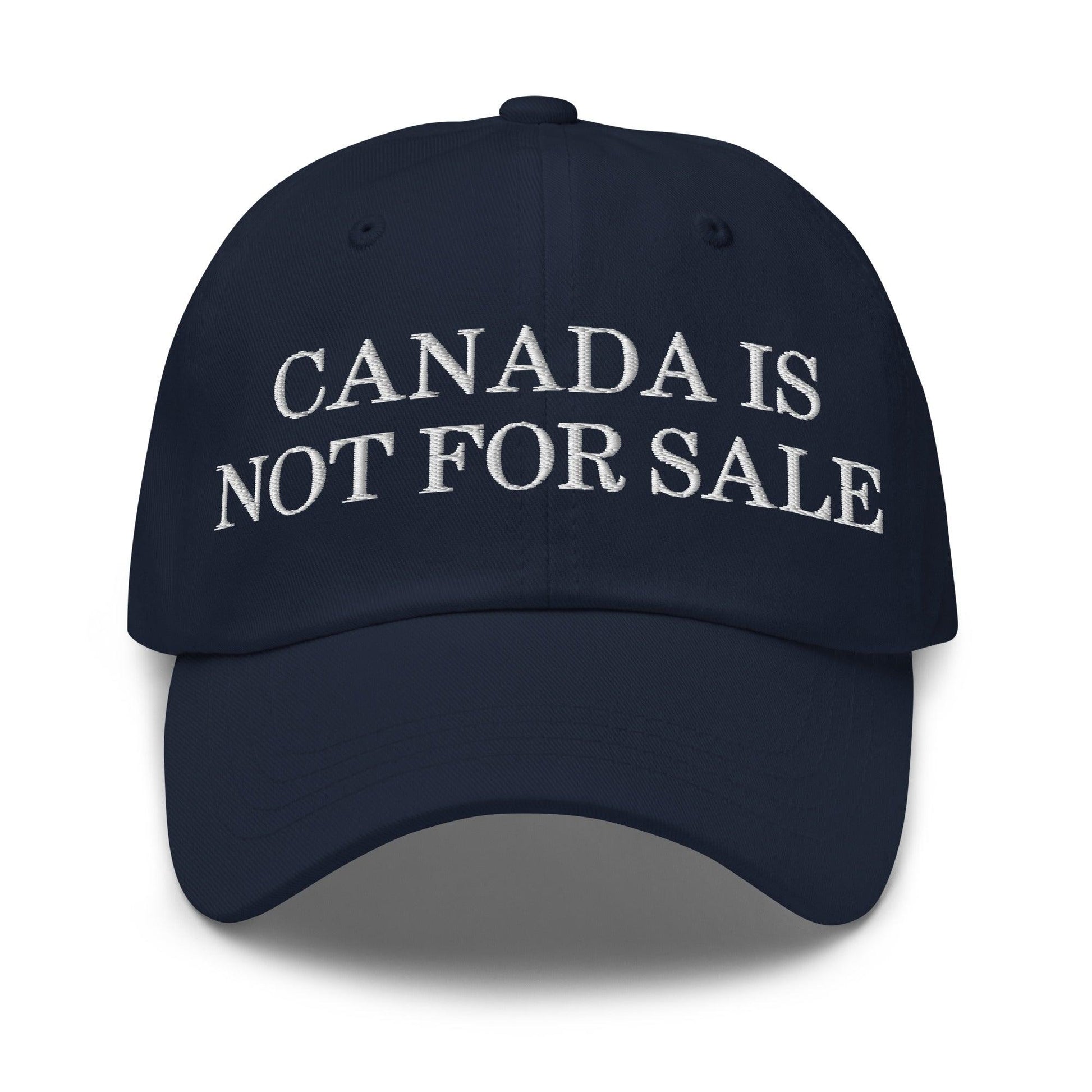Canada is not for Sale Embroidered Dad Hat - Navy - Headwear