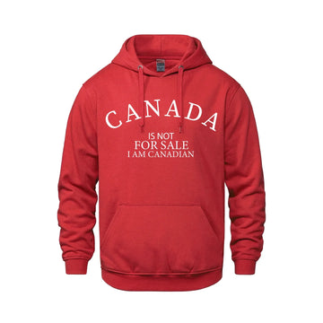 Canada is Not For Sale – I Am Canadian Pullover Hoodie (Red) - Extra small - Sweatshirts & Hoodies