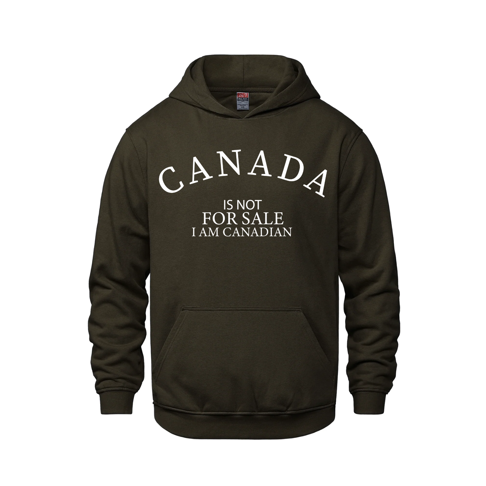 Canada is Not For Sale - I Am Canadian Pullover Hoodie *SALE* - Brown / XS / Adults - Sweatshirts & Hoodies