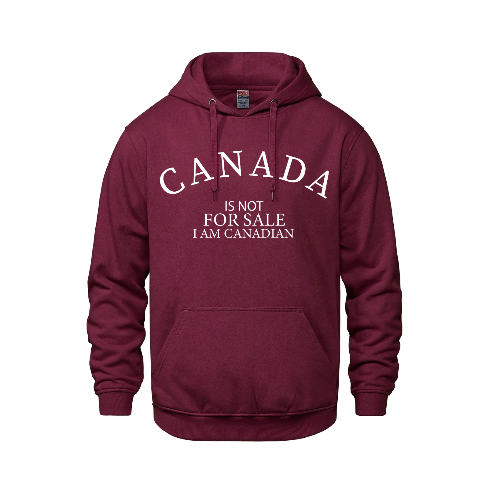 Canada is Not For Sale - I Am Canadian Pullover Hoodie *SALE* - Maroon / XS / Adults - Sweatshirts & Hoodies