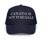 Navy blue embroidered foam trucker hat, ideal for custom apparel and sale hats