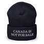 Canada is not for Sale Embroidered Knit Cuffed Beanie - Navy - Headwear - Winter