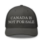 Canada is not for Sale Embroidered Mesh Trucker Hat - Charcoal - Headwear