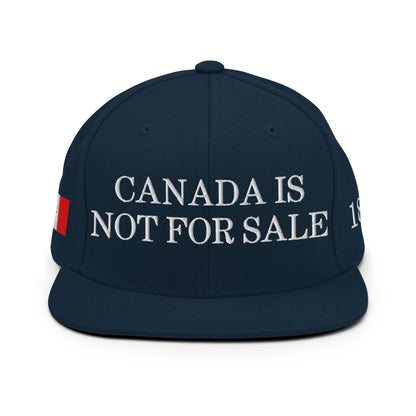 Canada is not for Sale Flag 1867 Embroidered Flat Brim Bill Snapback Hat - Headwear