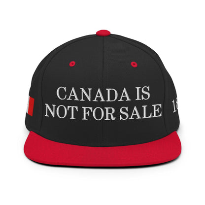 Canada is not for Sale Flag 1867 Embroidered Flat Brim Bill Snapback Hat - Headwear