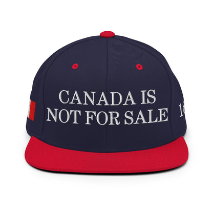 Canada is not for Sale Flag 1867 Embroidered Flat Brim Bill Snapback Hat - Headwear