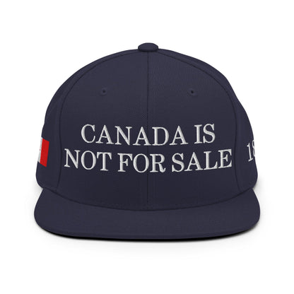 Canada is not for Sale Flag 1867 Embroidered Flat Brim Bill Snapback Hat - Headwear
