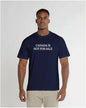 Navy T-shirt with white text from Canada is Not For Sale custom apparel collection