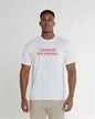 White T-shirt with red text from Canada is Not For Sale custom apparel collection