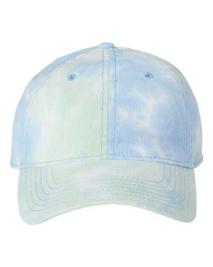 Canada tie dyed dad hat featuring vibrant tie-dye and screen printing for custom apparel