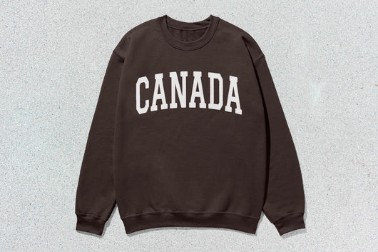 Canada - Unisex Heavy Blend™ Crewneck Sweatshirt - Brown / Small - Sweatshirts & Hoodies
