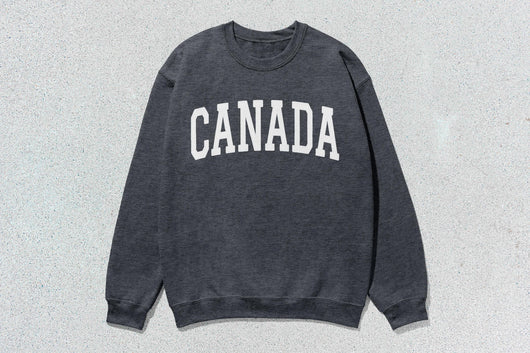Canada - Unisex Heavy Blend™ Crewneck Sweatshirt - Charcoal Heather / Small - Sweatshirts & Hoodies