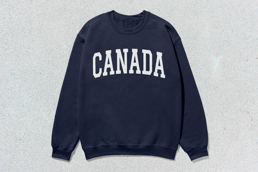 Canada - Unisex Heavy Blend™ Crewneck Sweatshirt - Navy / Small - Sweatshirts & Hoodies