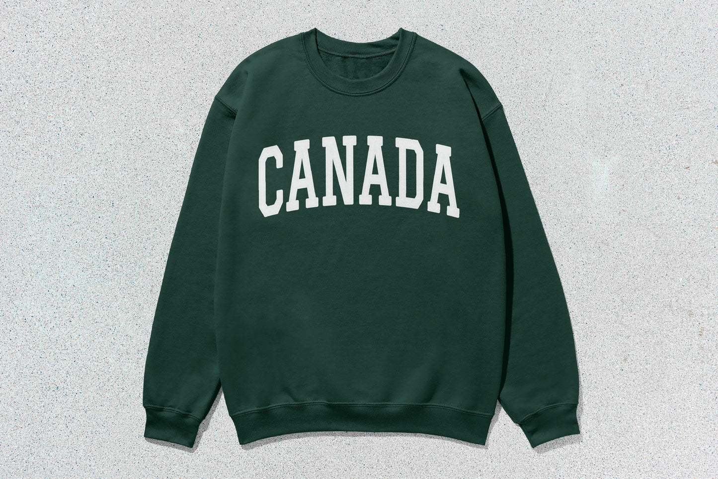 Green Canada unisex heavyblend crewneck sweatshirt in custom apparel collection