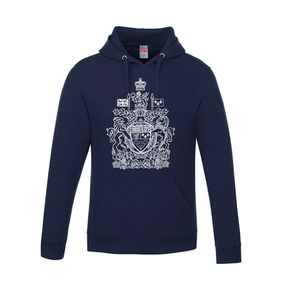 Canadian Coat of Arms Pullover Hoodie - Youth - Navy / Small - Sweatshirts & Hoodies
