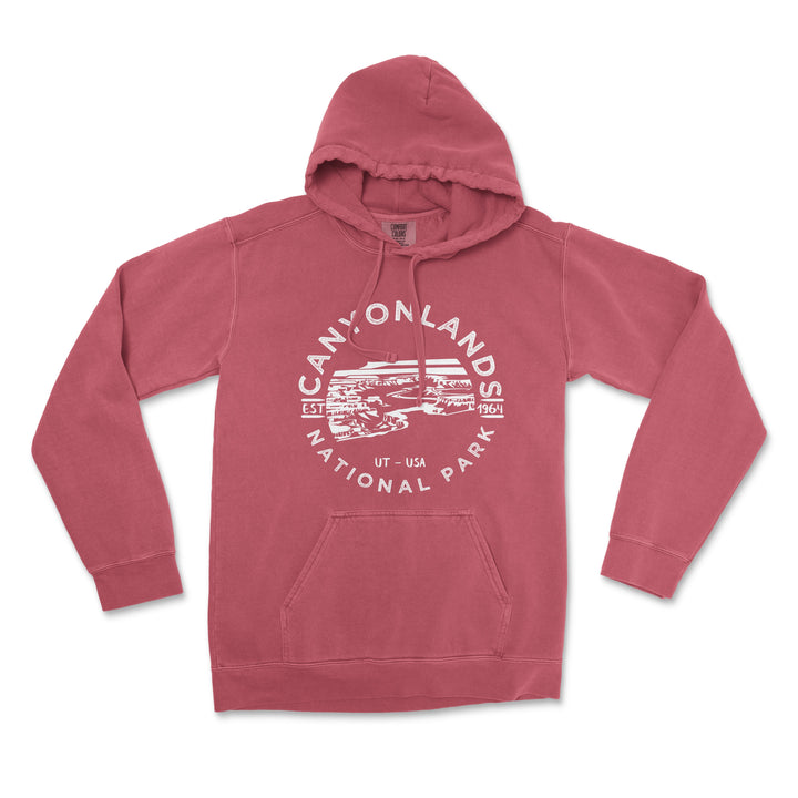 Canyonlands National Park Comfort Colors Hoodie - S / Crimson - hoodie