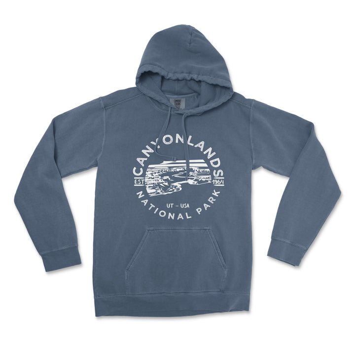 Canyonlands National Park Comfort Colors Hoodie - S / Denim - hoodie