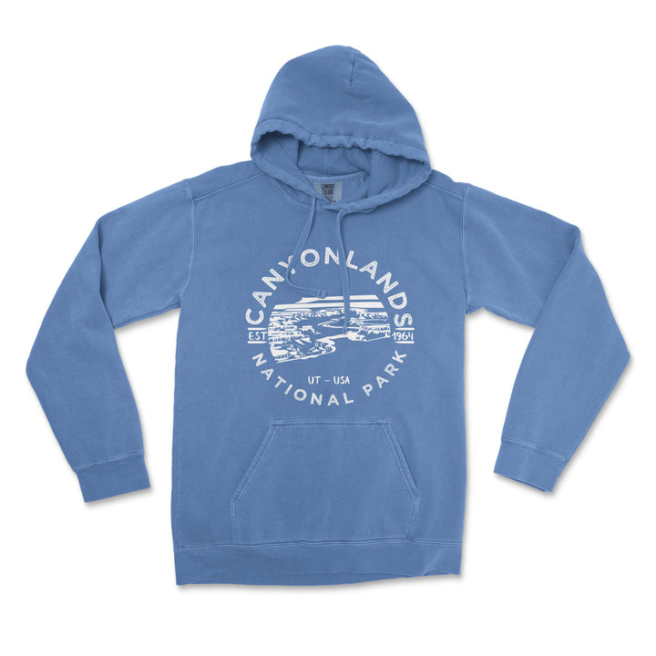 Canyonlands National Park Comfort Colors Hoodie - S / Flo Blue - hoodie