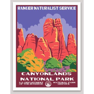 Canyonlands National Park WPA Sticker Large - sticker