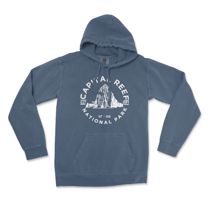 Capitol Reef National Park Comfort Colors Hoodie - S / Denim - hoodie