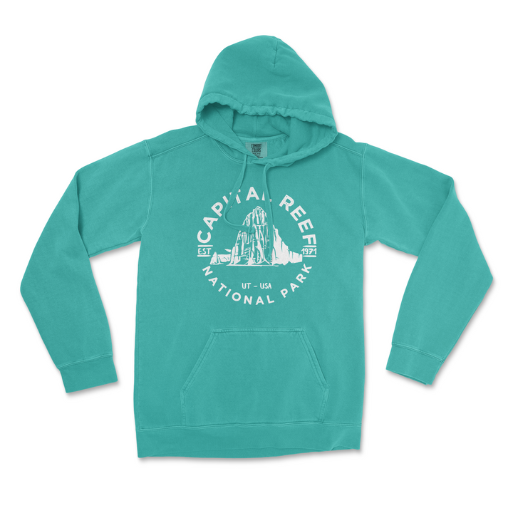 Capitol Reef National Park Comfort Colors Hoodie - S / Seafoam - hoodie