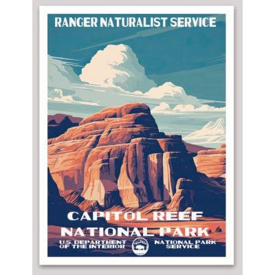 Capitol Reef National Park WPA Sticker Large - sticker