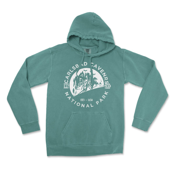 Carlsbad Caverns National Park Comfort Colors Hoodie - S / Blue Spruce - hoodie