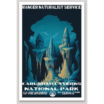 Carlsbad Caverns National Park WPA Sticker Large - sticker