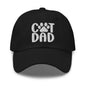 Black Cat Dad Embroidered Dad Hat showcasing stylish Cat Dad Embroidered design
