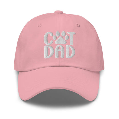Cat Dad Embroidered Hat - Pink
