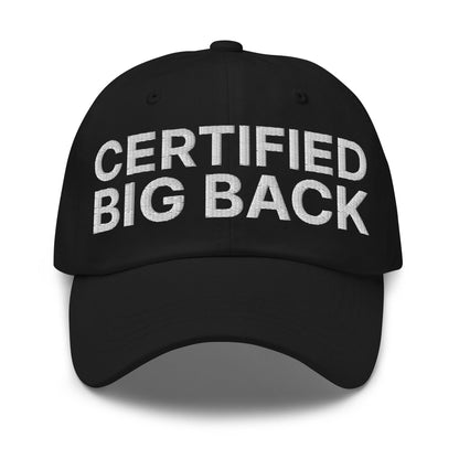 Certified Big Back Embroidered Dad Hat - Black
