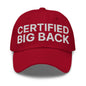 Certified Big Back Embroidered Dad Hat - Cranberry