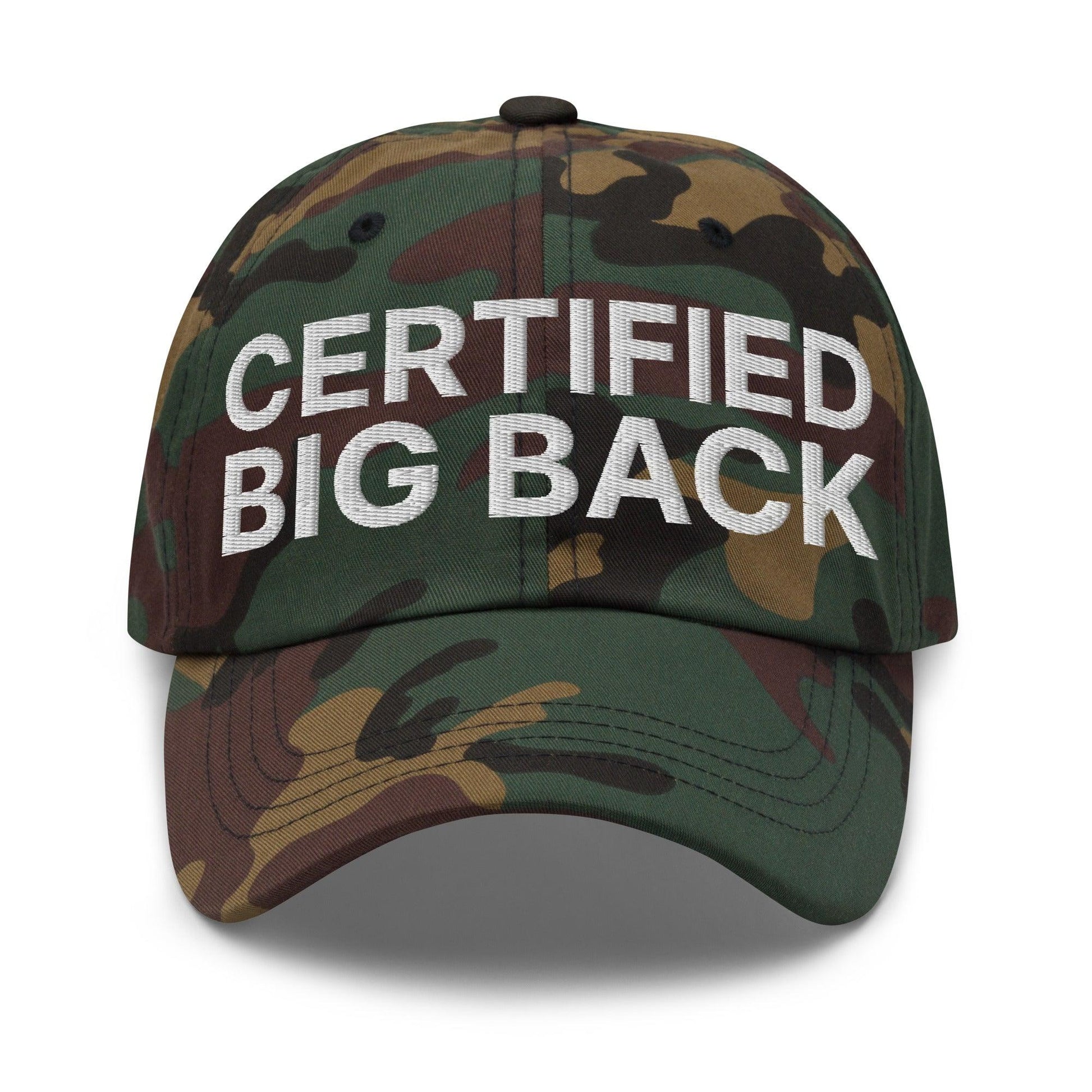 Certified Big Back Embroidered Dad Hat - Green Camo