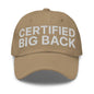 Certified Big Back Embroidered Dad Hat - Khaki