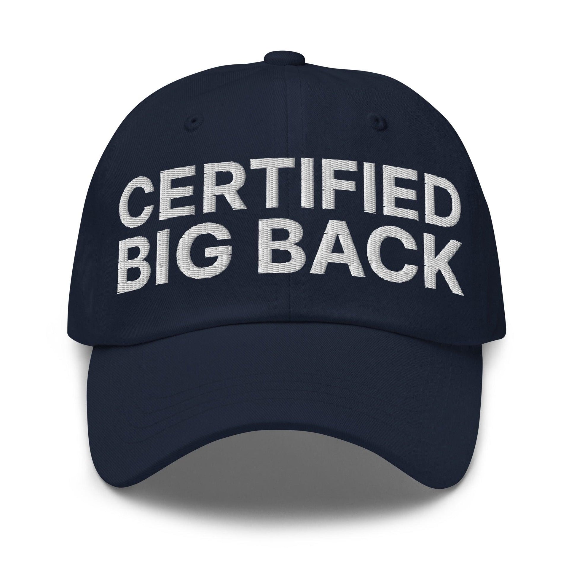 Certified Big Back Embroidered Dad Hat - Navy
