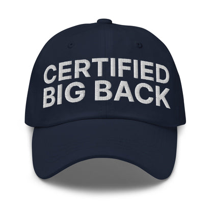 Certified Big Back Embroidered Dad Hat - Navy