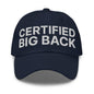 Certified Big Back Embroidered Dad Hat - Navy