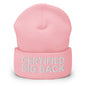 Certified Big Back Embroidered Knit Cuffed Beanie - Baby Pink