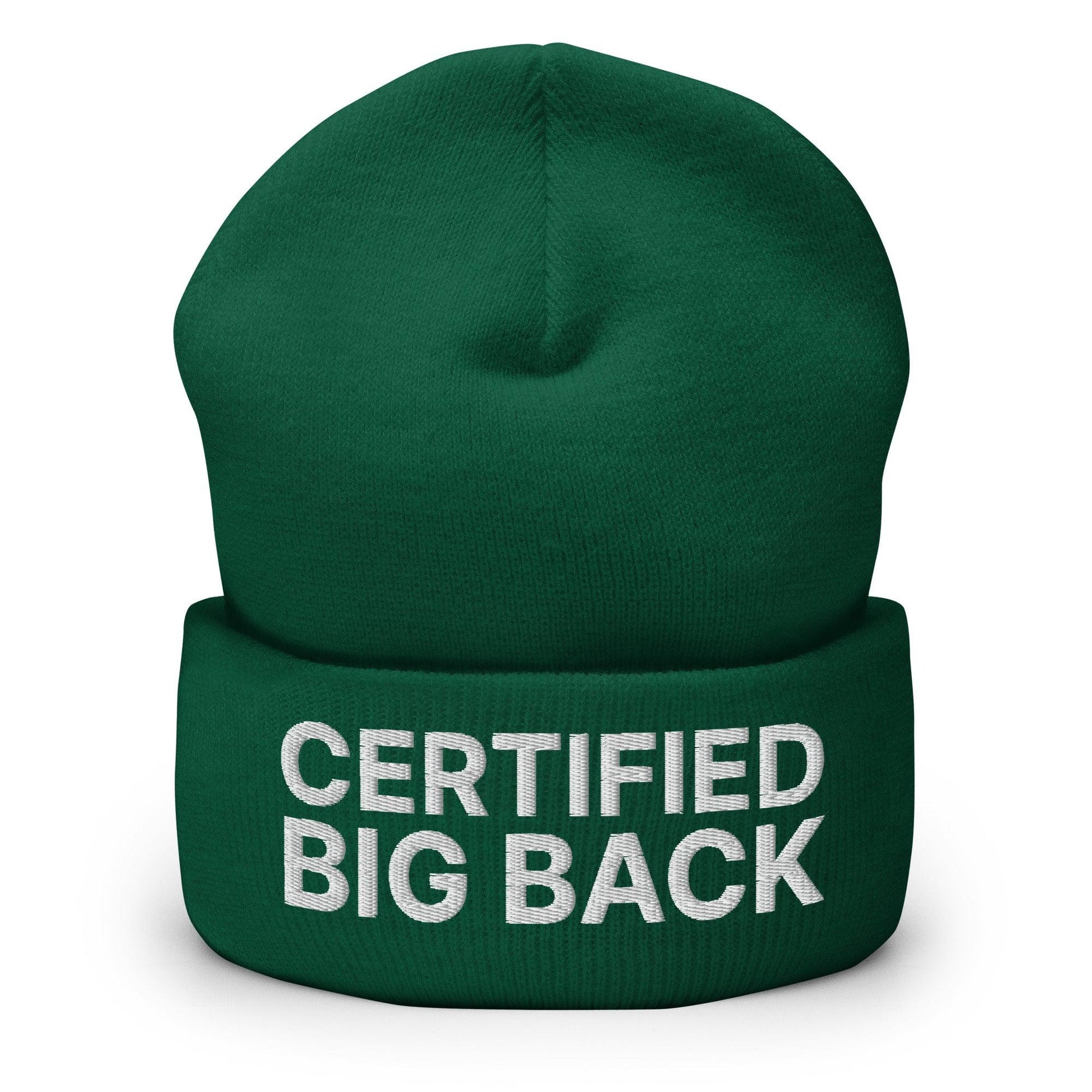 Certified Big Back Embroidered Knit Cuffed Beanie - Spruce