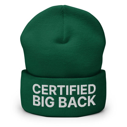 Certified Big Back Embroidered Knit Cuffed Beanie - Spruce