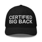 Certified Big Back Embroidered Mesh Trucker Hat - Black